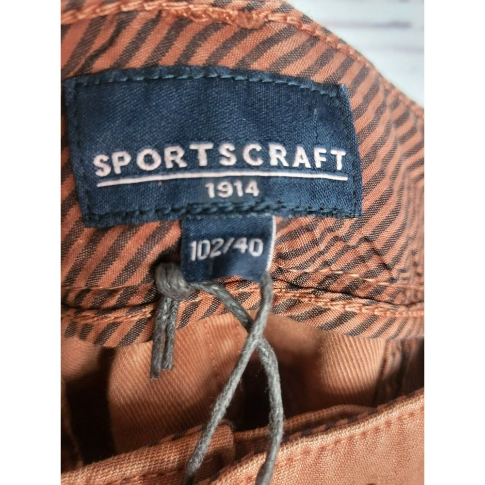 SPORTSCRAFT men's 'clinton' chino shorts size 102 / 40 terracotta BNWt $99.95 - Picture 5 of 10